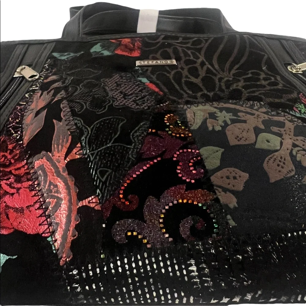 Stefan Collection Purse W-10073 Shimmering Black Multicolor NWOT - Picture 6 of 6